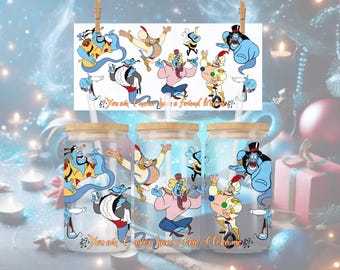 You Ain't Never Had a Friend Like Me 16oz Libbey Glass Wrap – Genie (PNG Download)