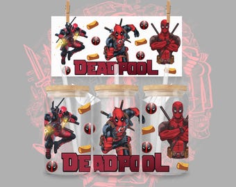 Deadpool 16oz Cup Wrap Decal (PNG Download)