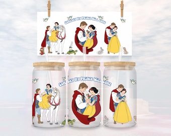 The Fairest of Them All 16oz Libbey Can Glass Wrap - Snow White (PNG Download)