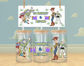 The Sheriff & The Space Ranger 16oz Glass Wrap (PNG Download)