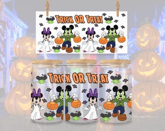 Mickey and Minnie FrakenBride Cosplay Cup Wrap (PNG Download)