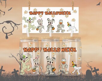 Halloween Mummified Mickey and Friends Cup Wrap (PNG Download)