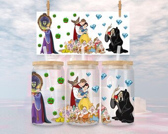 Snow White & the Seven Dwarfs 16oz Glass Wrap – Full Cast (PNG Download)