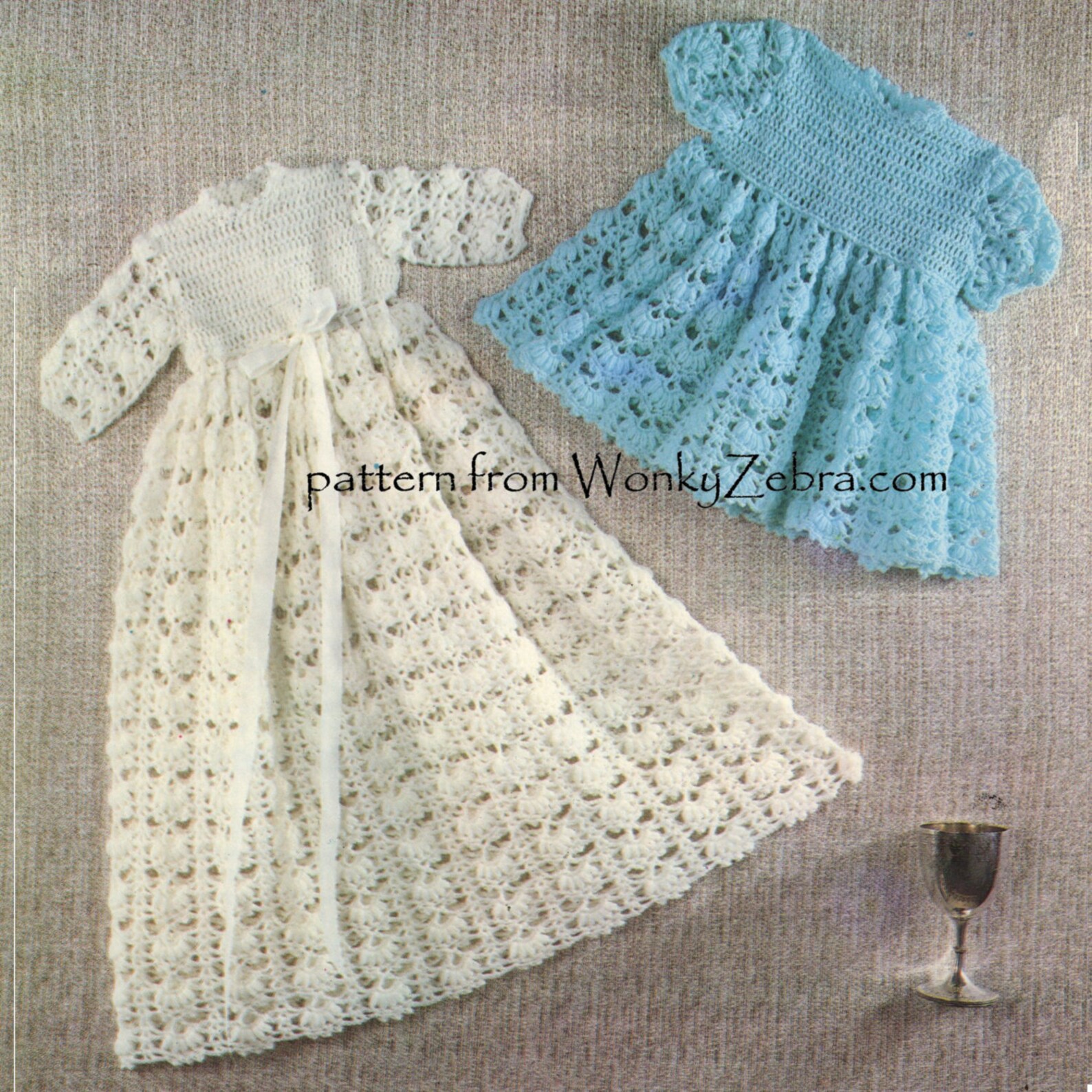 Christening Gowns Vintage Crochet PDF Pattern B045 From Etsy