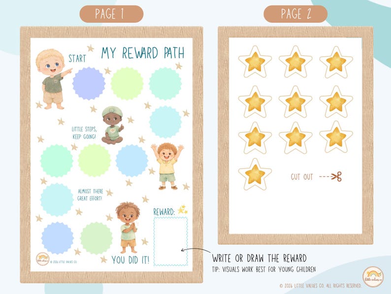 Reward Path Printable Reward Chart Printable Poster for Toddlers and Early Learning - Etsy