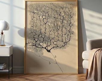 Obraz Neuron: reprodukcja na płótnie Santiago Ramón y Cajal