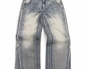 Vintage wash baggy jeans grey