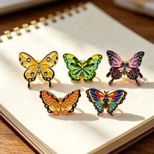 Schmetterling Emaille Pins Set Bunte Insekt Brosche Sammlung Mode Pin für Jacke Rucksack