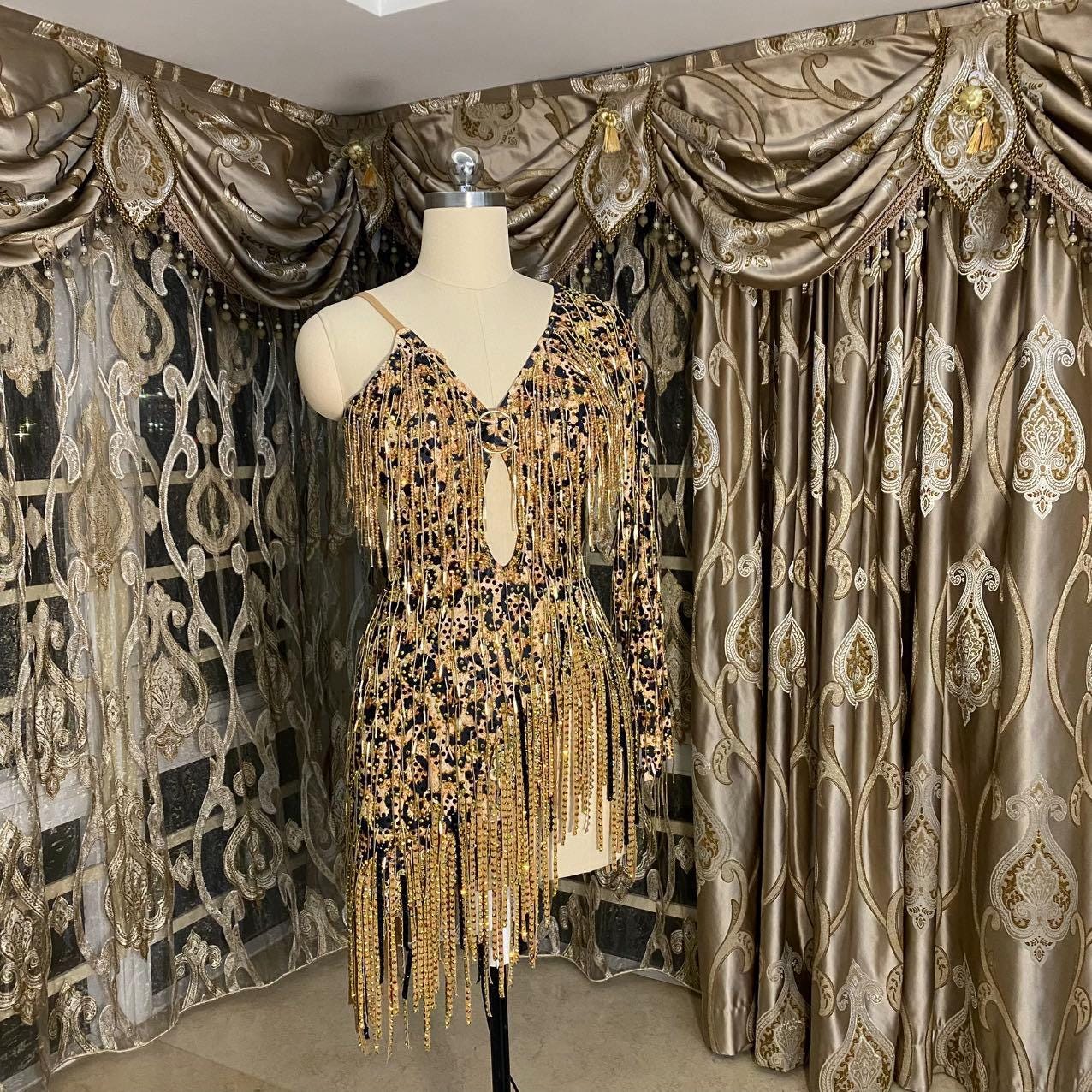 guizio gold dress Leila Honey Butter / XS filter-pattern:Sequins & Shine main image 1