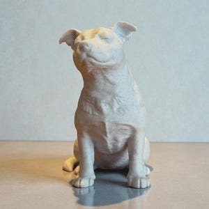Calm Companion Stafford oder Pitbull Skulptur – 3D Druck Dateien STL, 3MF (Kommerzielle Lizenz)