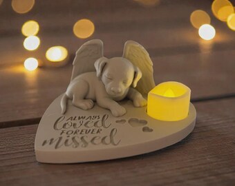 File per la stampa 3D della statua commemorativa del cucciolo angelo (STL, 3MF) – Sempre amato, sempre rimpianto