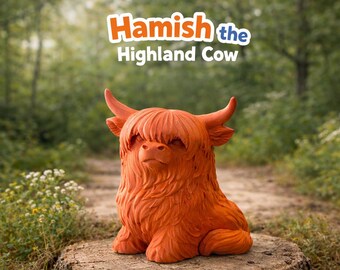 File per la stampa 3D di una mucca delle Highlands, inclusa licenza commerciale (STL, 3MF)