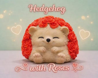 File per la stampa 3D di un riccio con rose – Licenza commerciale (STL, 3MF)