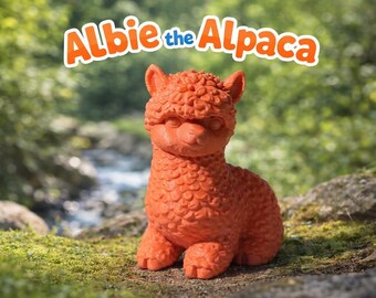 File per la stampa 3D di Albie l'alpaca, licenza commerciale (STL, 3MF)