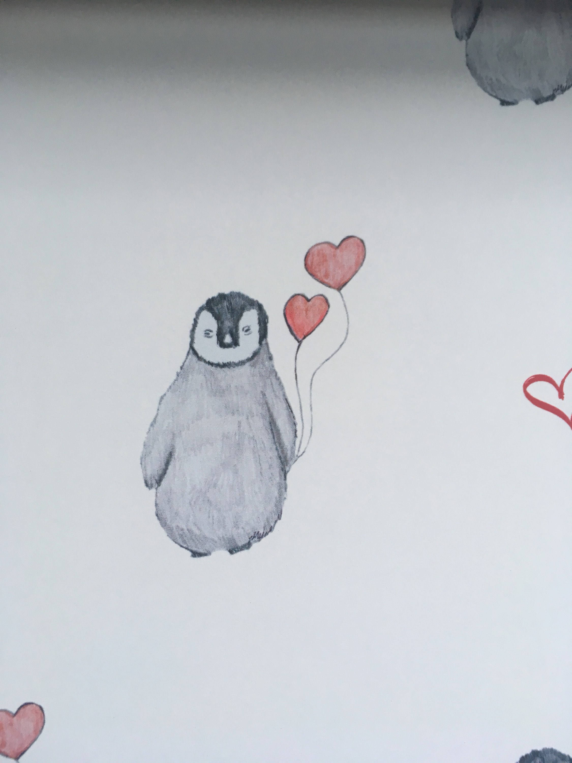 Baby Penguin For Valentine Sublimation SVG File Baby Penguin For Valentine Sublimation SVG File