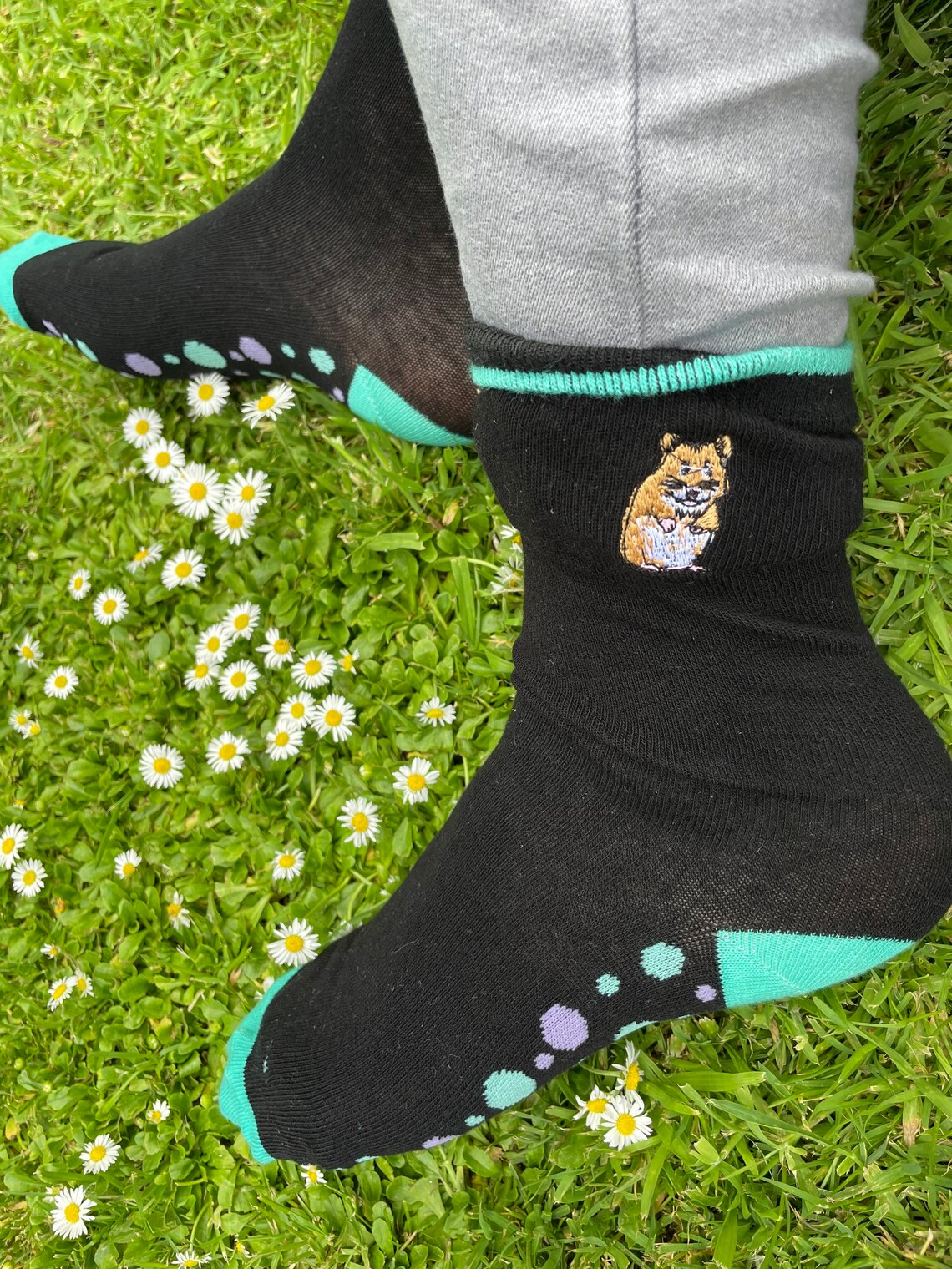 Hamster socks ladies hamster socks embroidered socks Etsy