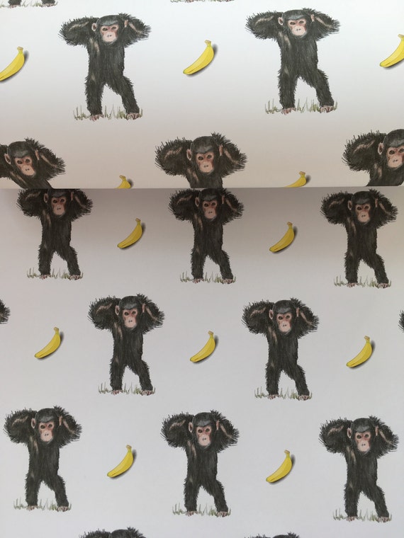 monkey wrapping paper