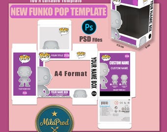Formato de plantilla A4 / Caja de pop personalizada / 100 % editable