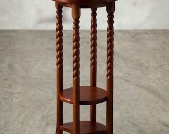 手仕上げの木製植木鉢スタンド