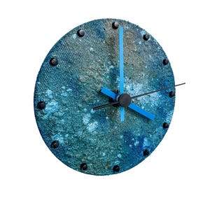 Reloj de pared azul Riviera inglesa, 12 cm, 4,7 pulgadas.