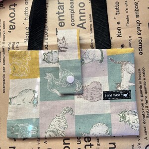 Handmade A5 Book Cover with Handle, Floral Fabric Notebook Cover, Cute Gift for Her, Japanese Style Book Sleeve