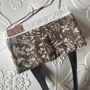 Handmade A5 Book Cover with Handle, Floral Fabric Notebook Cover, Cute Gift for Her, Japanese Style Book Sleeve