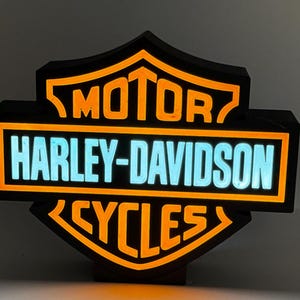 Harley Davidson Lighted Sign - Etsy