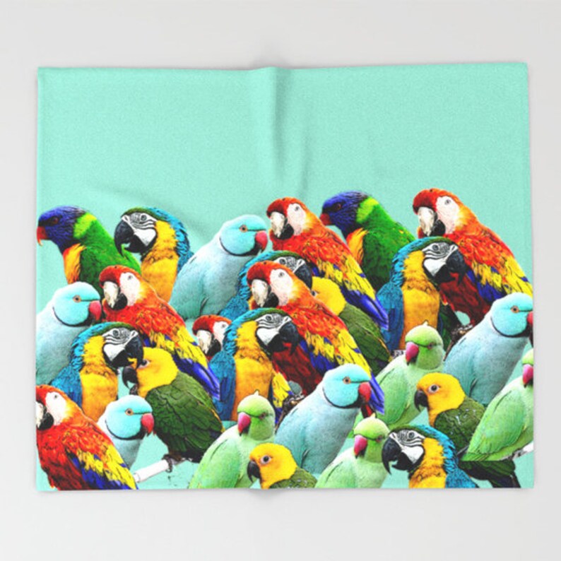 Parrots Duvet Cover or Comforter Bedding Retro Bedspread Etsy