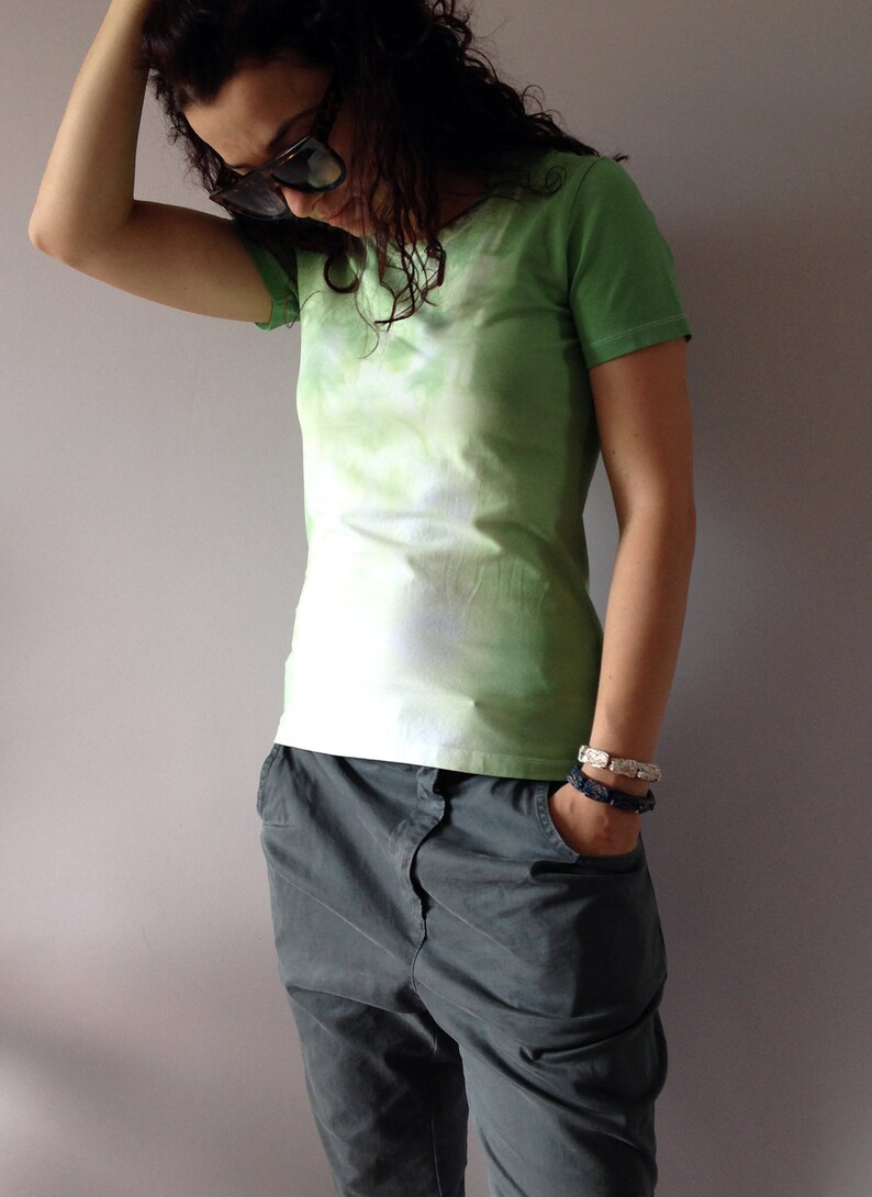 lime green tie dye shirt