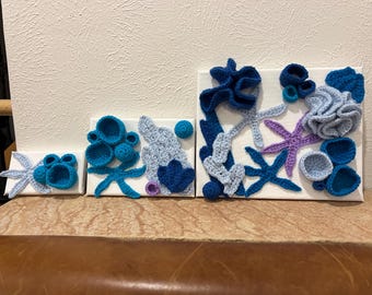 Art mural marin au crochet