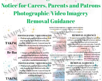 Face Painting Break and Rules Sign – Professional Event Display (Digital Download)