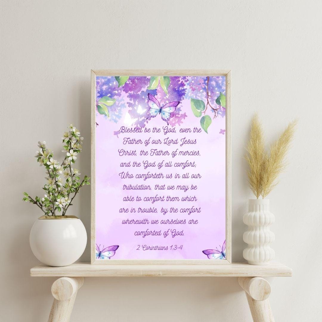 The God of All Comfort – 2 Corinthians 1:3‑4 Scripture Printable - Etsy UK
