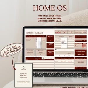 Home Management Spreadsheet | Google Sheets Home Planner | Cleaning, Chores, Maintenance Tracker | Reduce Mental Load | THE A-TYPE | Home OS