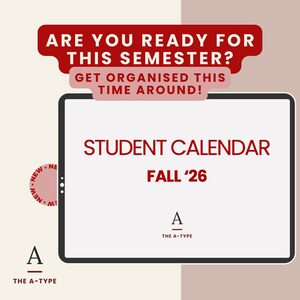 Semester Calendar PDF for GoodNotes printable | Student Planner with Class Schedule & Exam Tracker | University Calendar Fall Semester 2026