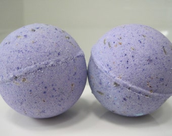 Lavender Scented Bath Bombs with Handmade Soap Inside- 2 ct pack