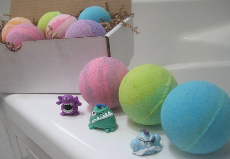 Kid Friendly Monster Bombs Bath Bombs with Surprise Monster Etsy