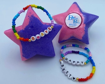 Bracelet Star Bath Bomb with Toy Bracelet Inside