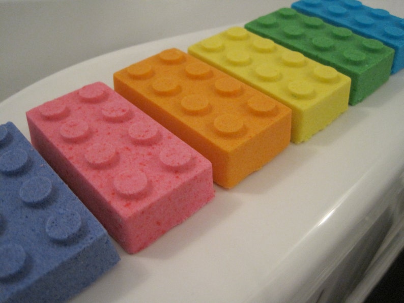 6 Building Block Bath Bombers kid friendly bath bombs with Etsy