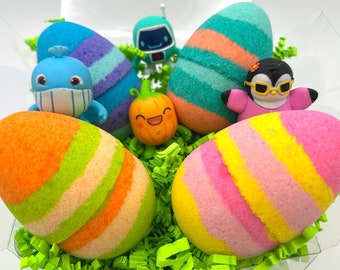 Smashlings Egg Bath Bomb Gift Box with Smashlight Figures Inside - 4 ct