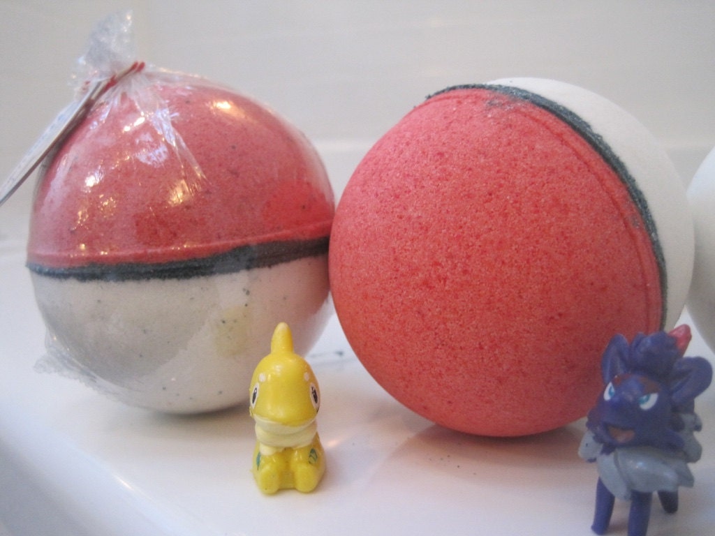 POKEBOMB Bath bomb with Pokemon figure inside Etsy