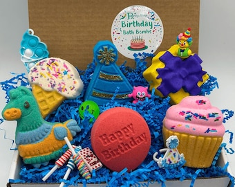 Birthday Kids Bath Bomb Collection Box - 6 ct