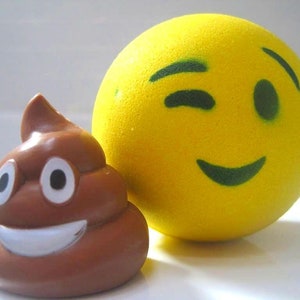 Emoji Bath Bomb with Toy Inside Yellow image 2