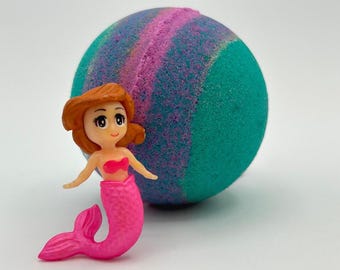Mermaid Bath Bomb with Mermaid Toy Inside