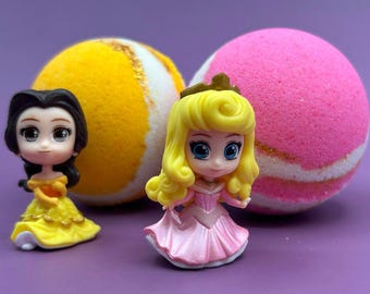 Princess Kids Bath Bomb with Princess Toy Figurine Inside