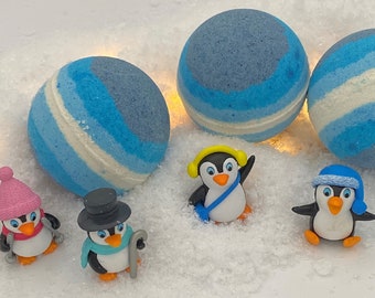 Penguin Bath Bomb with Toy Penguin Inside