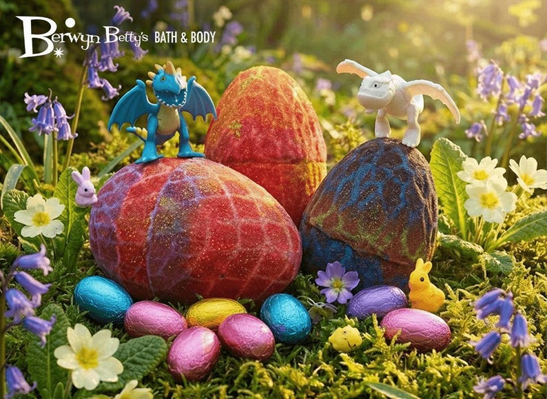 Dragon Egg Bath Bomb with Dragon Toy Inside image 2