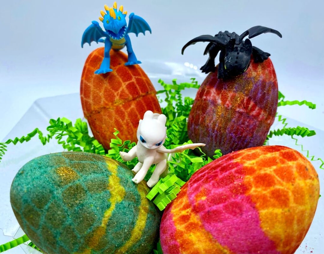 Dragon Egg Bath Bomb Gift Box with Toy Inside 4 Ct Etsy