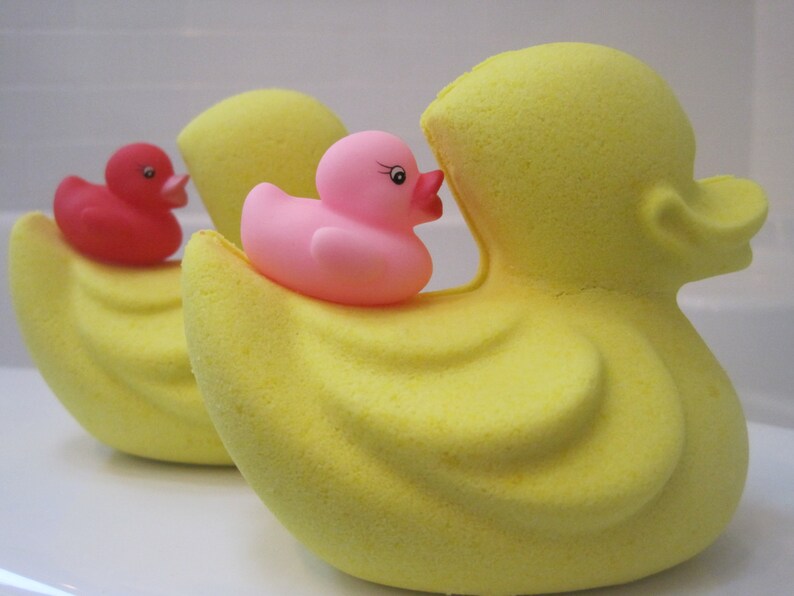 Rubber Duck Shaped Bath Bomb With Rubber Duck Inside Etsy
