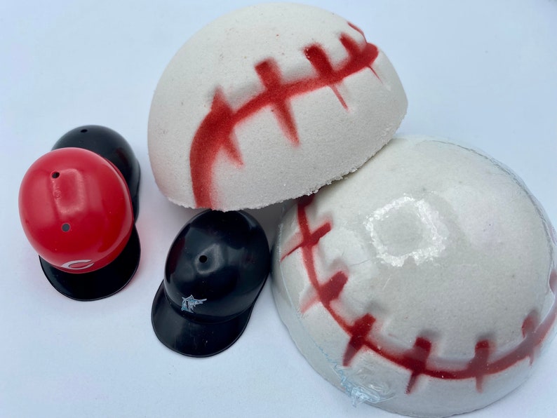 Baseball Bath Bomb with Toy Helmet Inside image 5