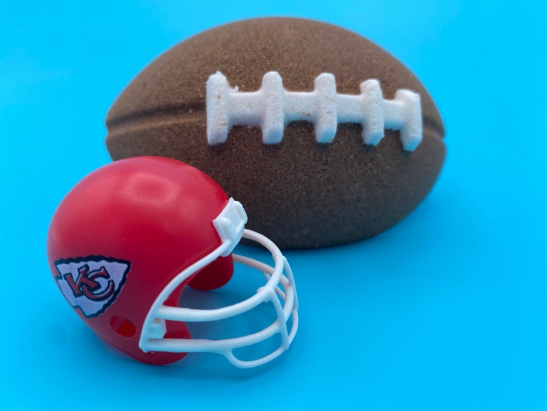 Football Bath Bomb with Toy Inside image 3